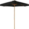 Outsunny Sonnenschirm Holz 300 Cm Holzschirm Gartenschirm Balkonschirm Bambus Schwarz