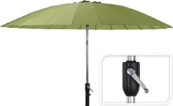 Progarden Sonnenschirm Shanghai 270 Cm Aluminium/Polyestergrün -Deutschland Garten Zier Verkaufs-Shop 3acbff98fa9fab8254434f3614868881