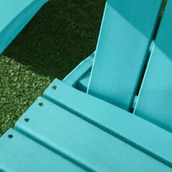 Outsunny Adirondack-Stuhl Kinder, Gartenstuhl Mit Lamellendesign, Kinderstuhl, Outdoor, Balkonstuhl Für Kinder Ab 3 Jahren, Gartenmöbel, HDPE, Blaugrün, 61,5 X 53 X 65 Cm -Deutschland Garten Zier Verkaufs-Shop 3be4f4b5af9817a2510c9203991080b5