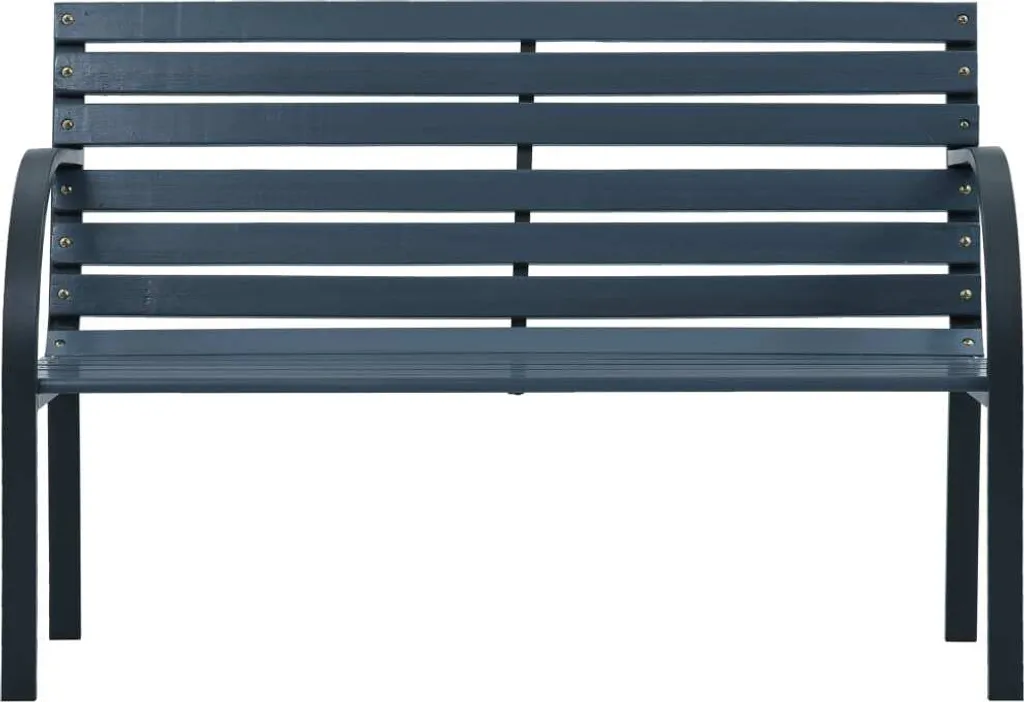 VidaXL Gartenbank 120 Cm Grau Holz 2 VidaXL Gartenbank 120 Cm Grau Holz – Bild 2