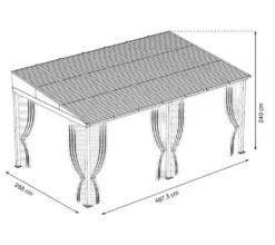 Sojag Aluminium Terrassenüberdachung Portland 10x16 Grau 288x488x240 Cm -Deutschland Garten Zier Verkaufs-Shop 3c2dfe378adbdfcec7944ff75e60c4c2
