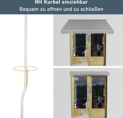 Lospitch Sonnenmarkise Manuelle Gelenkarmmarkise Markise Sonnenschutz, 3,5 X 3 M Alu/Polyester Anti-UV Und Wasserfest Terrasse Oder Garten Grau -Deutschland Garten Zier Verkaufs-Shop 3cc6707a8990553218e1539e9ef782c3