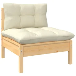 VidaXL 3-tlg. Garten-Lounge-Set Mit Creme Kissen Massivholz Kiefer -Deutschland Garten Zier Verkaufs-Shop 3cd3263acbc8b8db08476a9ae8b63780