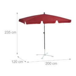 Relaxdays Rechteckiger Sonnenschirm Für Den Garten -Deutschland Garten Zier Verkaufs-Shop 3d64ad0f568a23a356a703cc0b37f710