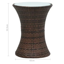VidaXL Garten-Beistelltisch Trommelform Braun Poly Rattan -Deutschland Garten Zier Verkaufs-Shop 3e72534a6fab0a4f7f1c0c2e68d53c69