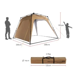 Where Tomorrow Pop Up Pavillon Gartenzelt Kamelbraun