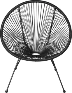 Tectake 2 Gartenstühle Santana Retro Im Acapulco-Stil - Schwarz -Deutschland Garten Zier Verkaufs-Shop 3f0392ff86142fc26ed655d15078befe