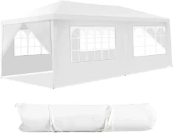 COSTWAY 3x6m Gartenpavillon UV-Schutz, Partyzelt Mit 4 Abnehmbaren Seitenwänden, Faltbar, Inkl. Tragetasche -Deutschland Garten Zier Verkaufs-Shop 3fe5908e22d5701413302e938faf26a2