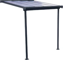 Palram-Canopia Aluminium Terrassenüberdachung Mit Doppelstegplatten "Sierra" Anthrazit 230 X 230 Cm
