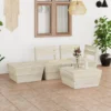 VidaXL 4-tlg. Garten-Paletten-Lounge-Set Imprägniertes Fichtenholz