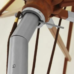 Anndora Sonnenschirm Knickbar 3m Rund Mit Dreh-Kipp-Mechanismus Natural Winddach UV-Schutz - Natural -Deutschland Garten Zier Verkaufs-Shop 40c70b698649e6a5f686dd4899d7b34b