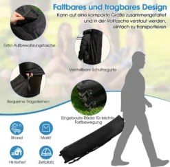 COSTWAY 3x3 M Pop Up Pavillon Mit Moskitonetz Und Sandsäcke, Faltpavillon Faltbar, UV-Schutz 50+, Gartenzelt Partyzelt Stabil, Gartenpavillon Für Garten, Inkl. Rolltasche (Weiß) -Deutschland Garten Zier Verkaufs-Shop 40ca3e35d4a2e19e20307a12992935c9