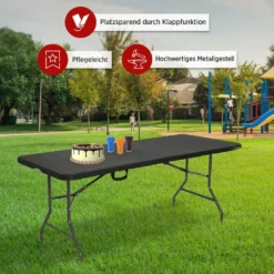 AREBOS Klapptisch Buffettisch Gartentisch Esstisch Campingtisch Klappbar 180 Cm -Deutschland Garten Zier Verkaufs-Shop 41d5c83f0dc6bae51a44c78e37767b14