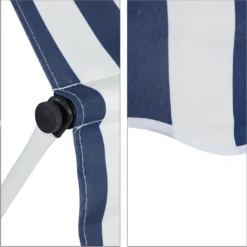 Relaxdays Klemmmarkise Blau Weiß -Deutschland Garten Zier Verkaufs-Shop 427bb8672621971f7a6c1909df8b9fa1