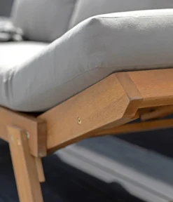 Dehner Gartenmöbel Sofa Macao, Inkl. Polster, Ca. 203 X 63 X 44 Cm, FSC® Akazienholz/Polyester, Geölt, Braun/grau -Deutschland Garten Zier Verkaufs-Shop 42f6830d8a340709c7432bd4b185b5e2