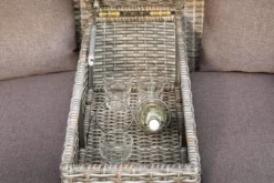 Merxx Funktionsbank "Alamo" - Stahlgestell Mit Kunststoffgeflecht Steinbeige, Inkl. Kissen -Deutschland Garten Zier Verkaufs-Shop 431b287ea4b68b99636dee547b29d4b6