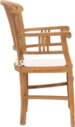 VidaXL Gartenstühle 2 Stk. Mit Cremeweißen Kissen Massivholz Teak -Deutschland Garten Zier Verkaufs-Shop 434c263a81153928c1d7c1a56b277d8b