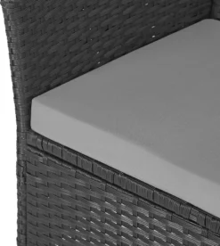 SVITA CHICAGO Rattan-Bank Garten-Bank Lounge Sitzecke Schwarz -Deutschland Garten Zier Verkaufs-Shop 434fc2cf03d09da9abe3bdb441b18ec2