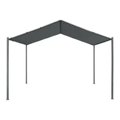 2-in-1 Gartenpavillon Dogliola Pavillon Carport 400x350x258cm Anstellpavillon Gartenzelt Sonnenschutz Für Terrasse Oder Garten Mit Spitzdach Wasserabweisend Metallgestell Dunkelgrau -Deutschland Garten Zier Verkaufs-Shop 4374c615547c093334bdf9d37275c906