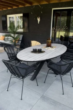 Ovaler Gartentisch | Polywood & Aluminium | 180cm | Wood -Deutschland Garten Zier Verkaufs-Shop 4388ee5c861bb794db6fe8f8910b1ab8