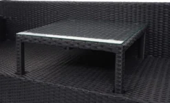 Poly-Rattan Garnitur HWC-J38, Garten-/Lounge-Set Sitzgruppe, Spun Poly Halbrundes Rattan Anthrazit, Kissen Dunkelgrau -Deutschland Garten Zier Verkaufs-Shop 4488b9b77d337855df648e13fcb95f49