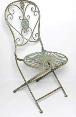 Metall-Stuhl "Pfauenauge, Maße Ø 40 Cm, Sitzhöhe 45 Cm, GH 93 Cm