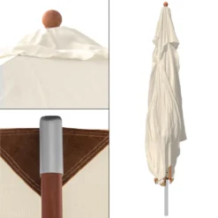 Anndora Sonnenschirm 4x4m Eckig Natural Winddach UV-Schutz - Natural -Deutschland Garten Zier Verkaufs-Shop 44d9f1cbf30f4486e4699294a869f1bb