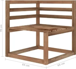 VidaXL Garten-Paletten-Ecksofa Braun Imprägniertes Kiefernholz -Deutschland Garten Zier Verkaufs-Shop 450de360ffaf8a8db576137d5d5d67bc