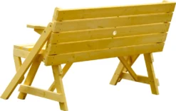 Dobar Praktische 2 In 1 Kombination Aus Tisch Und BankHolz, Sitzgarnitur Garten, Helle Lasur, 138 X 144 X 77 Cm -Deutschland Garten Zier Verkaufs-Shop 454c1b8338fd4345c1ce6ddf40db2cf9