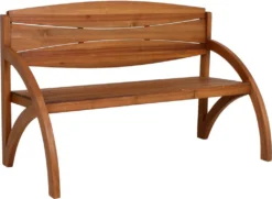 Gartenbank HAIDA 140 Cm Mit Armlehne Aus Akazie