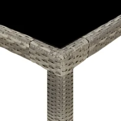 VidaXL Gartentisch Grau 250x100x75 Cm Hartglas Und Poly Rattan -Deutschland Garten Zier Verkaufs-Shop 47199e3a8e9066dc18ebdde0bd8945c1