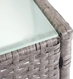 Poly-Rattan Gartentisch Halden, Beistelltisch Tisch Mit Glasplatte Grau -Deutschland Garten Zier Verkaufs-Shop 47400cff624c81b36a4cbd51865b3406