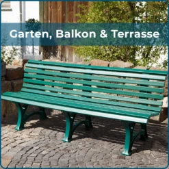 BLOME Sitzbank Borkum – Gartenbank Für Garten, Balkon, Terrasse, Parkbank In Moosgrün, 4-Sitzer, Germany -Deutschland Garten Zier Verkaufs-Shop 47a2056a3e6e9211ab44e10525711233