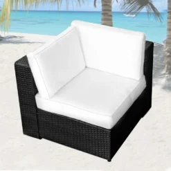 4tlg. (1er) Polyrattan Lounge Eck Sessel (1er) Gartenmöbel - Anthrazit -Deutschland Garten Zier Verkaufs-Shop 482d42ed758e09a44bc12e08c498ab1a