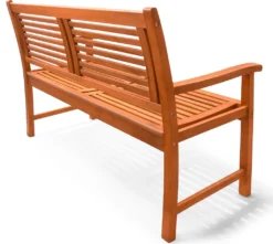 Deuba Gartenbank Bologna 2-Sitzer L 120 X T 60 X H 90 Cm,Eukalyptusholz, Bis 320 Kg Belastbar, Naturbelassen -Deutschland Garten Zier Verkaufs-Shop 48ff62f2f35ceed3b4515fe87c5d57cc