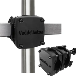 Veddelholzer Sonnenschirmhalter Für Balkongeländer-Robuste, Universelle Schirmhalterung Eckig & Rund, Platzsparender Ersatz Zum Sonnenschirmständer Balkon Für Jeden Schirmstock Geeignet.