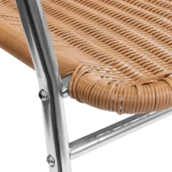 2 Stk. Aluminium Bistrostuhl Stapelbar Polyrattan Silber/Natur -Deutschland Garten Zier Verkaufs-Shop 4915f190fae187acf00cf928a56ca44e