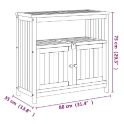 VidaXL Garten-Konsolentisch 80x35x75 Cm Massivholz Akazie -Deutschland Garten Zier Verkaufs-Shop 493cffc4721df9e18f1db4849ac99301