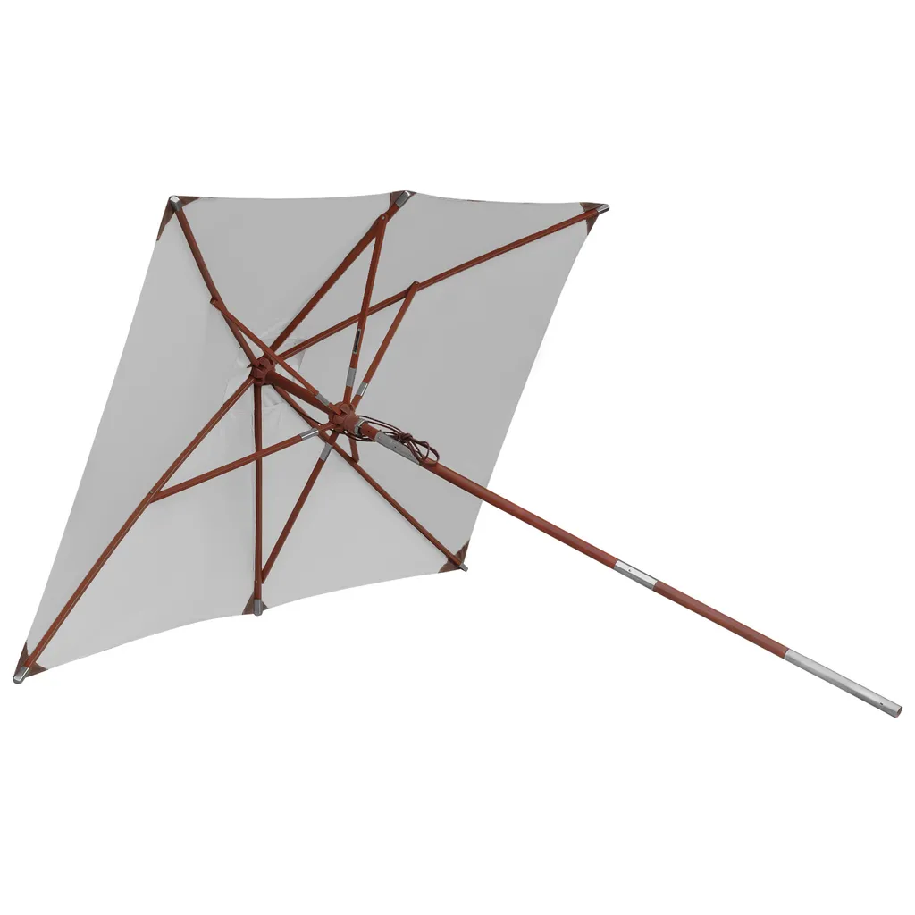 Anndora Sonnenschirm 2,5x1,5m EckigKnickbar Hellgrau - Hellgrau 5 Anndora Sonnenschirm 2,5x1,5m EckigKnickbar Hellgrau - Hellgrau – Bild 5