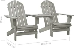 VidaXL Garten-Adirondack-Stühle Mit Teetisch Massivholz Tanne Grau -Deutschland Garten Zier Verkaufs-Shop 4a92344818c0a7b0862a6b1407c2de81