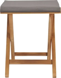 VidaXL Klappstühle 2 Stk. Teak Massivholz Und Stoff Dunkelgrau -Deutschland Garten Zier Verkaufs-Shop 4aae16d92e354a60726973f00823a54f