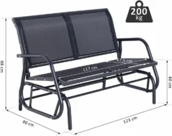 Outsunny Schaukelbank Gartenbank Gartenschaukel Sitzbank Bank Parkbank Schaukel Metall Gartenmöbel 2-Sitzer 15 Outsunny Schaukelbank Gartenbank Gartenschaukel Sitzbank Bank Parkbank Schaukel Metall Gartenmöbel 2-Sitzer -Deutschland Garten Zier Verkaufs-Shop 4b38a617bc305c22071f7dc0d01ca73b