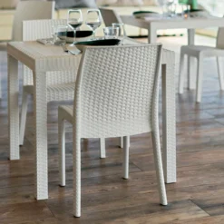 Stapelbarer Rattanstuhl Garten Restaurant Außenbar Virginia BicaFarbe: Beige, Höhe (cm): 86, Breite (cm): 47, Tiefe (cm): 59, Zusammensetzung: POLYPROPYLENE, Modelle: VIRGINIA, Länge (cm): 59 -Deutschland Garten Zier Verkaufs-Shop 4d0c5083b4cee94b137ed5d387c7a06f