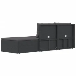 VidaXL 3-tlg. Garten-Lounge-Set Mit Kissen Schwarz Poly Rattan -Deutschland Garten Zier Verkaufs-Shop 4f8a23e95894e071e5d119bf66a91f97
