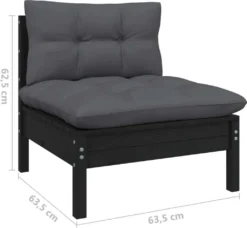VidaXL 9-tlg. Garten-Lounge-Set Mit Kissen Schwarz Kiefernholz -Deutschland Garten Zier Verkaufs-Shop 4faaffedae332066e515d2045c8a594b 1