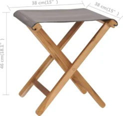 VidaXL Klappstühle 2 Stk. Teak Massivholz Und Stoff Dunkelgrau -Deutschland Garten Zier Verkaufs-Shop 4ff244b44bdbbe01bac2cdfb8a88ee09
