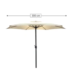 MIADOMODO® Sonnenschirm - 300 Cm, Mit Kurbel, Höhenverstellbar, UV-Schutz, Farbwahl - Gartenschirm, Terrassenschirm, Balkonschirm -Deutschland Garten Zier Verkaufs-Shop 50189a29e2f20b1f8b8f542ee4a8cd20