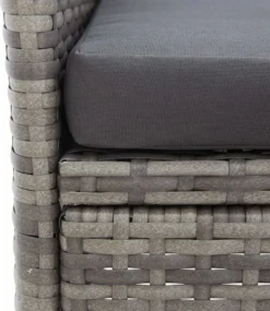 VidaXL 2-Sitzer-Gartenbank Mit Teetisch 143 Cm Poly Rattan Grau -Deutschland Garten Zier Verkaufs-Shop 508ab63982e112784c53fddb0a2c7e91