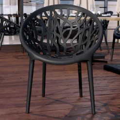 4er-Set AMAZONAS | Designer Kunststoffstuhl | Schwarz | Kunststoff | Stapelbar | Kunststoff Stuhl, Kunststoffstühle Outdoor -Deutschland Garten Zier Verkaufs-Shop 5124dae4d707d432e8487eb6833f900a