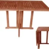 Garden Pleasure Balkontisch/Gartentisch Baltimore 120 X 70 X 73 Cm, Klappbar, Aus Eukalyptusholz